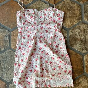 Floral rose sundress cotton spaghetti strap sun dress Rampage size 6